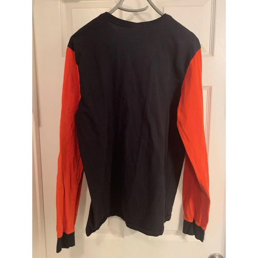 MUST HAVE!! Nike Shirt Mens L Black/Red Long Sleeve Tee Iridescent Graphic Print